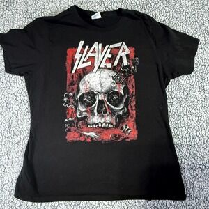 Slayer Band T-Shirt XL Black Skull Graphic Thrash Metal Rock Tee